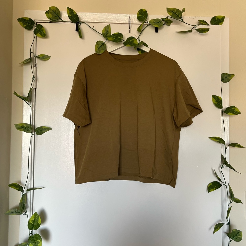 Olive color basic tee